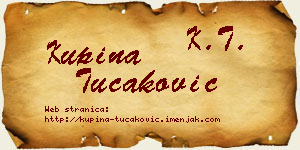 Kupina Tucaković vizit kartica